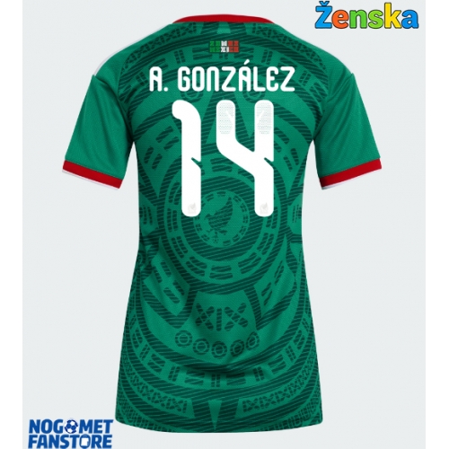 Meksiko Armando Gonzalez #14 Domaci Dres za Ženska SP 2026 Kratak Rukav